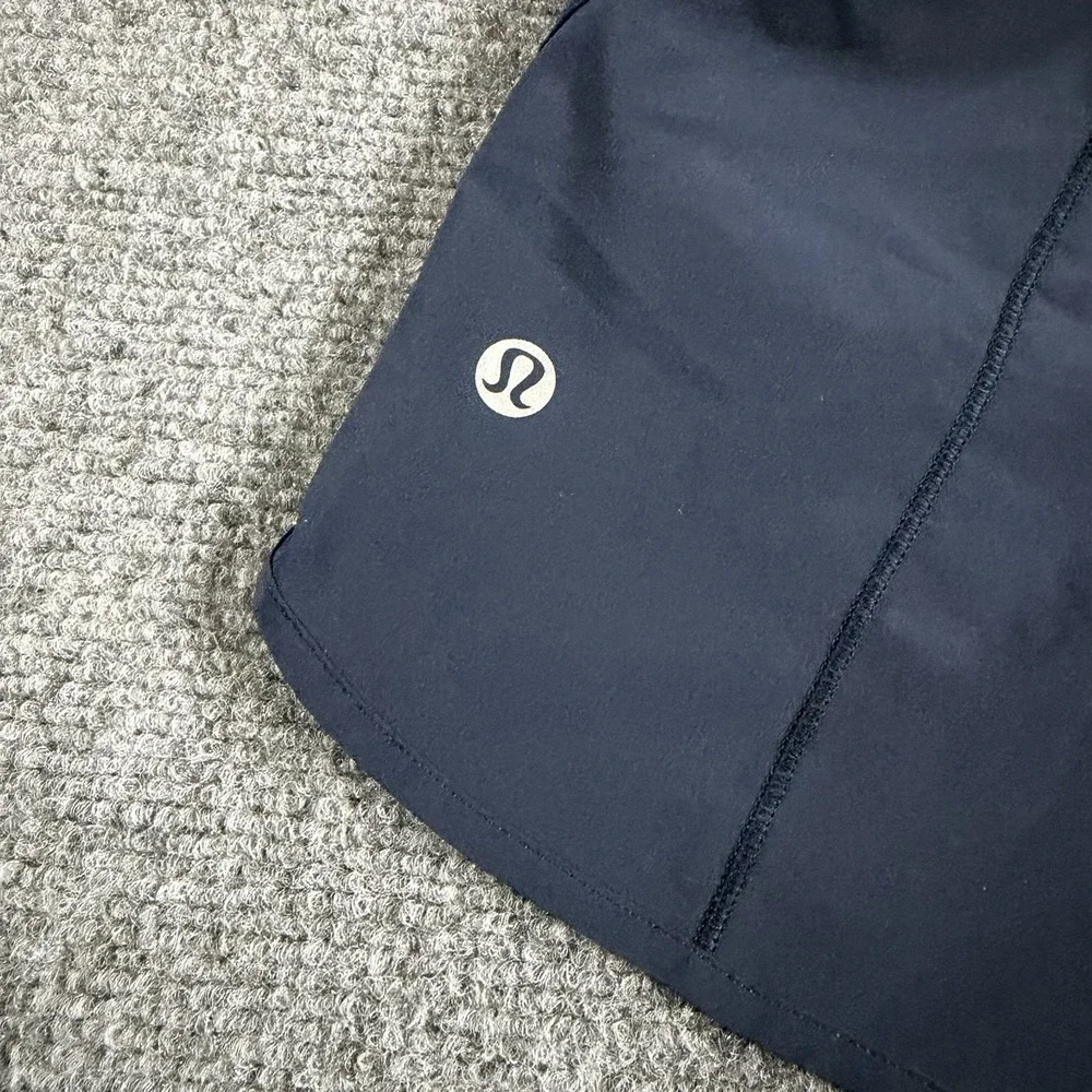 Lululemon Track That Shorts Womens 4 True Navy Blue Active Lined Run 5